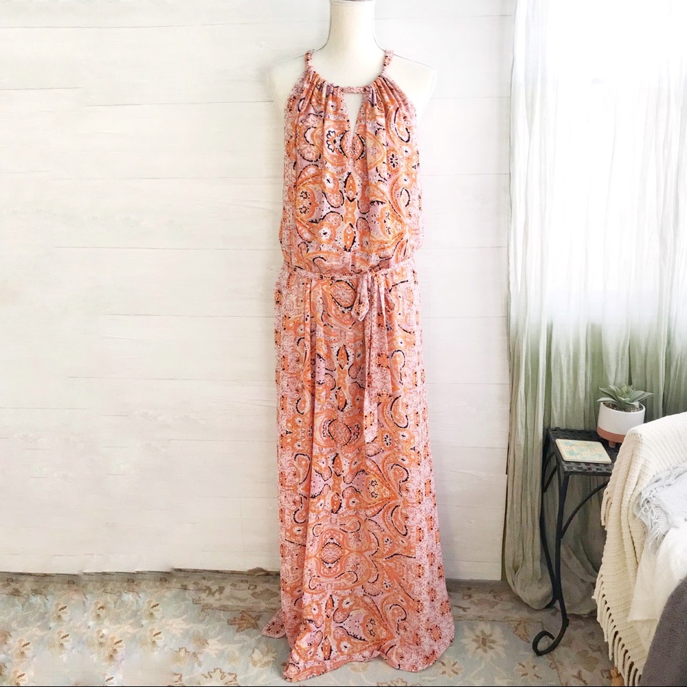 {BCBGMaxAzria} Ambrosia abstract maxi dress, M